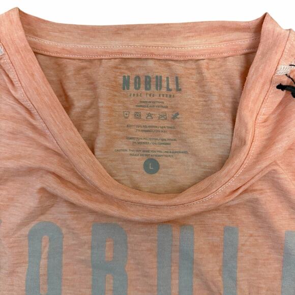 NWT NOBULL Dip Dye Muscle Tank Orange and White Size L - Picture 4 of 4